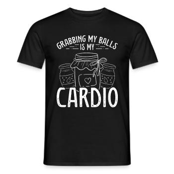 Canning Grabbing my Balls is my Cardio Homesteader - Männer T-Shirt - Schwarz - Vorne - AI Model Male 178 light (178cm)