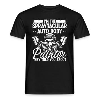 Automotive Car Vehicle Sprayer Car Detailer - Men's T-Shirt - black - Front - AI Model Male 178 light (178cm)