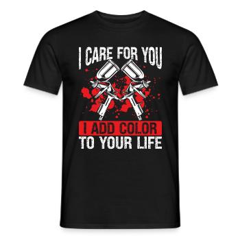 Automotive Car Painting Add Color to Life Vehicle - Men's T-Shirt - black - Front - AI Model Male 178 light (178cm)
