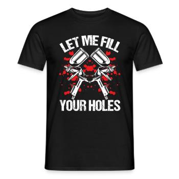 Véhicule Remplissez vos trous Peinture automobile - T-shirt homme - noir - Devant - AI Model Male 178 light (178cm)