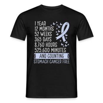 1 Year Stomach Cancer Free Ribbon Movement - Männer T-Shirt - Schwarz - Vorne - AI Model Male 178 light (178cm)