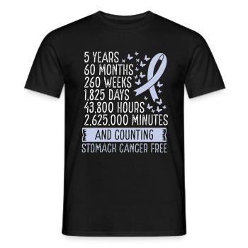 5 Years Stomach Cancer Free Ribbon Movement - Männer T-Shirt - Schwarz - Vorne - AI Model Male 178 light (178cm)