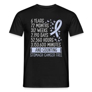 6 Years Stomach Cancer Free Ribbon Movement - Männer T-Shirt - Schwarz - Vorne - AI Model Male 178 light (178cm)