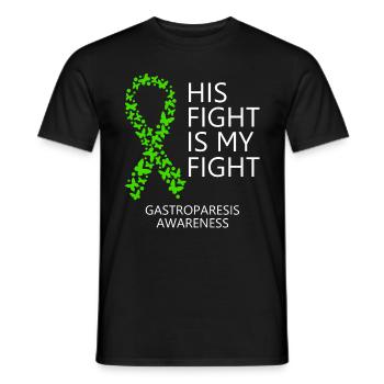 Mois du ruban de gastroparésie Son combat est mon combat - T-shirt homme - noir - Devant - AI Model Male 178 light (178cm)