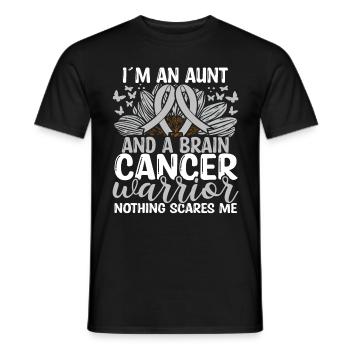Brain Tumor Ribbon Month Movement Aunt - Männer T-Shirt - Schwarz - Vorne - AI Model Male 178 light (178cm)