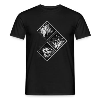 Polygon Geometric Abstract Heart - Men's T-Shirt - black - Front - AI Model Male 178 light (178cm)