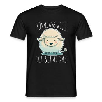 Komme Was Wolle Ich Schaf Das Depression Schäfchen - Männer T-Shirt - Schwarz - Vorne - AI Model Male 178 light (178cm)