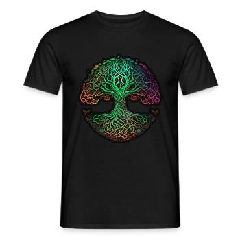 Arbre de vie Vikings celtiques - T-shirt homme - noir - Devant - AI Model Male 178 light (178cm)