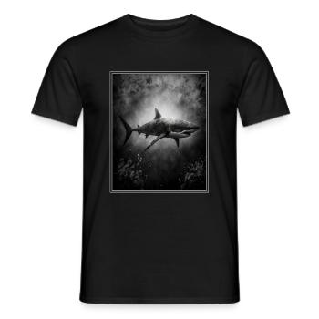 Requin Biologie marine Protection de l’environnement Protection des espèces - T-shirt homme - noir - Devant - AI Model Male 178 light (178cm)