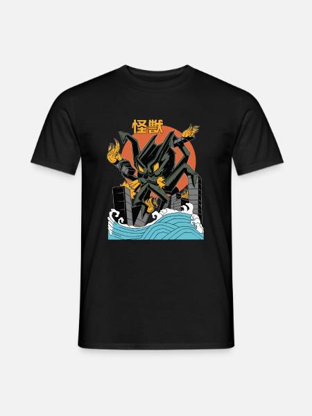Giant Horse Sunset Japanese - Men's T-Shirt - black