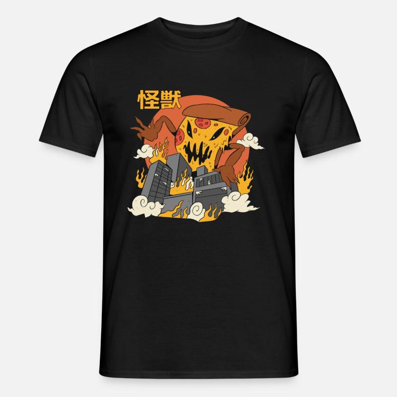 Cheval Géant Coucher de Soleil Japonais - T-shirt homme - noir