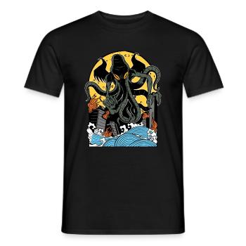 God Cthulhu - Men's T-Shirt - black - Front - AI Model Male 178 light (178cm)