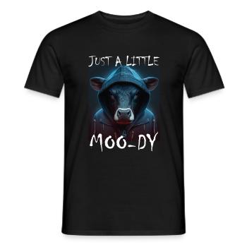 A little Moody Cow Beef Morning Grouch Farmer Sleep - Men's T-Shirt - black - Front - AI Model Male 178 light (178cm)
