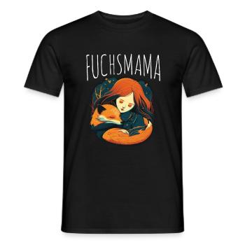 Fuchs Fuchsmama Fuchsliebe Natur Wald Mädchen - Männer T-Shirt - Schwarz - Vorne - AI Model Male 178 light (178cm)
