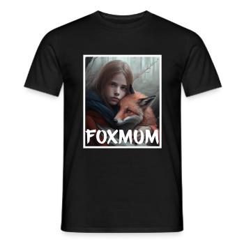 Fuchs Fuchsmama Fuchsliebe Natur Wald Mädchen - Männer T-Shirt - Schwarz - Vorne - AI Model Male 178 light (178cm)