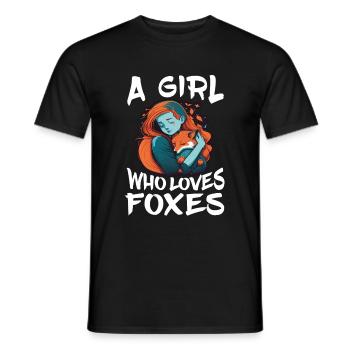 Fuchs Fuchsmama Fuchsliebe Natur Wald Mädchen - Männer T-Shirt - Schwarz - Vorne - AI Model Male 178 light (178cm)