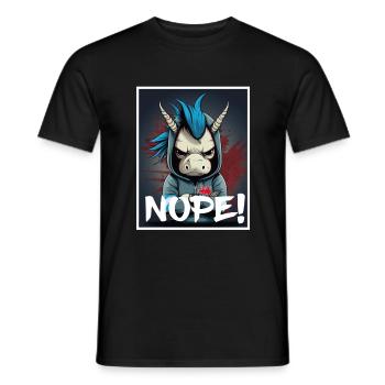 Nope morning grouch licorne collègue sarcasme - T-shirt homme - noir - Devant - AI Model Male 178 light (178cm)
