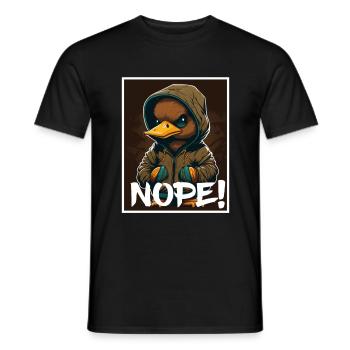 Nope Morning Grouch Duck Goose Collègue Sarcasme - T-shirt homme - noir - Devant - AI Model Male 178 light (178cm)