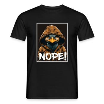 Nope Morning Grouch Duck Goose Collègue Sarcasme - T-shirt homme - noir - Devant - AI Model Male 178 light (178cm)