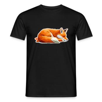 Fix et Foxi Fox disant chemise de couchage Câlin - T-shirt homme - noir - Devant - AI Model Male 178 light (178cm)
