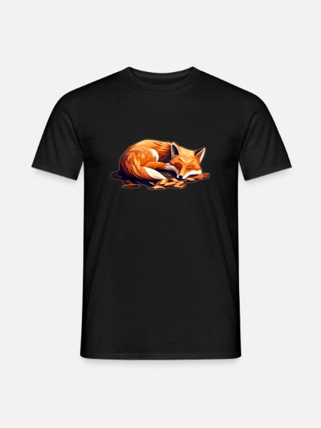 Fix et Foxi Fox disant chemise de couchage Câlin - T-shirt homme - noir