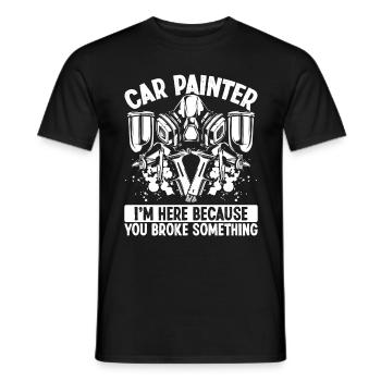 Car Detailer Auto Spraying Colors Painting - Men's T-Shirt - black - Front - AI Model Male 178 light (178cm)