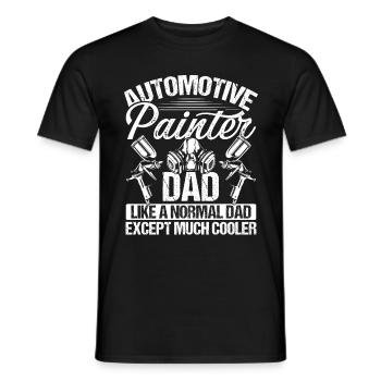 Painting Dad Fathers Day Papa Car Painter - Men's T-Shirt - black - Front - AI Model Male 178 light (178cm)