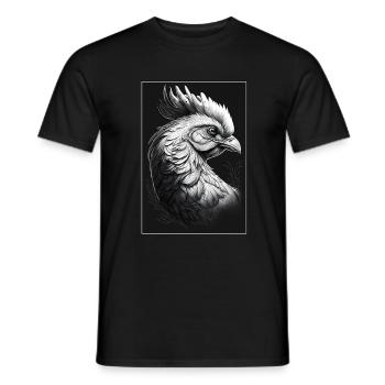 Chickens Whisperer Farm Farmer Chicken coop Chicken - Men's T-Shirt - black - Front - AI Model Male 178 light (178cm)