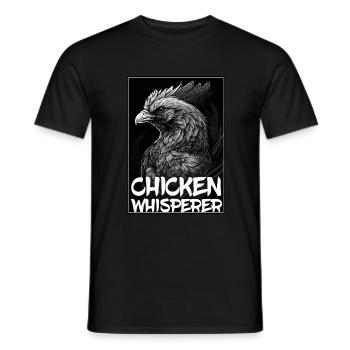 Chickens Whisperer Farm Farmer Chicken coop Chicken - Men's T-Shirt - black - Front - AI Model Male 178 light (178cm)