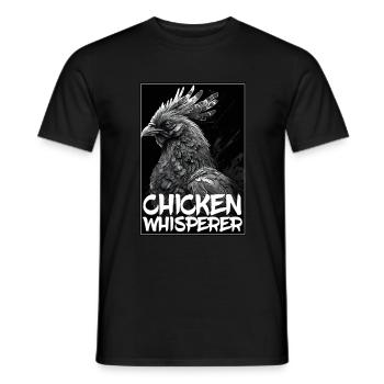 Chickens Whisperer Farm Farmer Chicken coop Chicken - Men's T-Shirt - black - Front - AI Model Male 178 light (178cm)