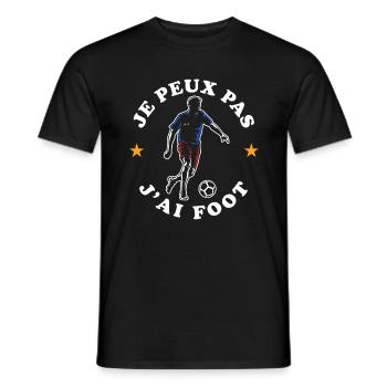 Je Peux Pas J'ai Foot - T-shirt homme - noir - Devant - AI Model Male 178 light (178cm)