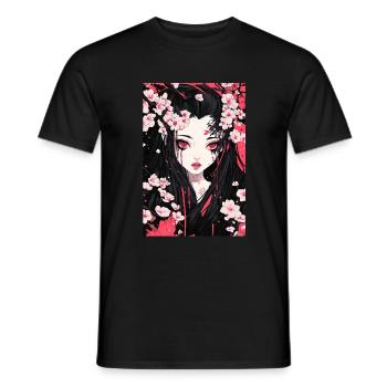 Horror Anime Manga Japan Japanese Creepy Kawaii - Men's T-Shirt - black - Front - AI Model Male 178 light (178cm)