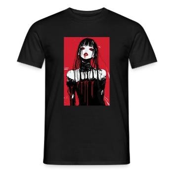 Horror Anime Manga Japan Japanese Creepy Kawaii - Men's T-Shirt - black - Front - AI Model Male 178 light (178cm)
