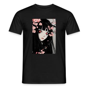 Horror Anime Manga Japan Japanese Creepy Kawaii - Men's T-Shirt - black - Front - AI Model Male 178 light (178cm)