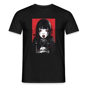 Horror Anime Manga Japan Japanese Creepy Kawaii - Men's T-Shirt - black - Front - AI Model Male 178 light (178cm)