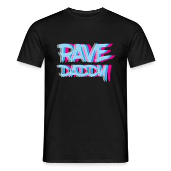 Rave Daddy, EDM, Music Festival, Father, Optical - T-shirt homme - noir - Devant - AI Model Male 178 light (178cm)