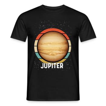 Planet Jupiter - Men's T-Shirt - black - Front - AI Model Male 178 light (178cm)