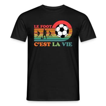 LE FOOT C EST LA VIE 3 - T-shirt homme - noir - Devant - AI Model Male 178 light (178cm)