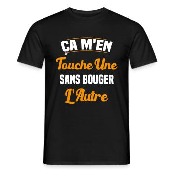 Ça M'en Touche Une Sans Bouger L'autre - T-shirt homme - noir - Devant - AI Model Male 178 light (178cm)