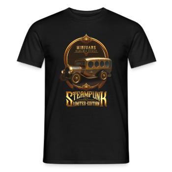STEAMPUNK CLASSIC CAR VINTAGE RETRO VAN - T-shirt homme - noir - Devant - AI Model Male 178 light (178cm)
