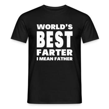 The best farter in the world humor best dad - Men's T-Shirt - black - Front - AI Model Male 178 light (178cm)