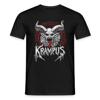 KRAMPUS NIKOLAUS KNECHT RUPRECHT KRAMPERL PERCHTEN - Männer T-Shirt - Schwarz - Vorne - AI Model Male 178 light (178cm)
