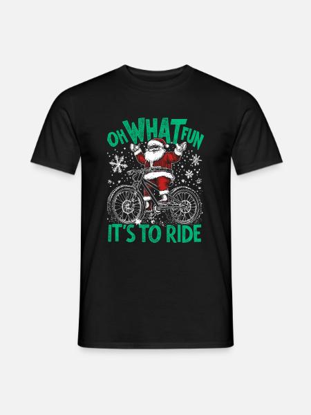 WEIHNACHTSMANN HARDTAIL MOUNTAINBIKE WEIHNACHTS - Mænd T-shirt - sort