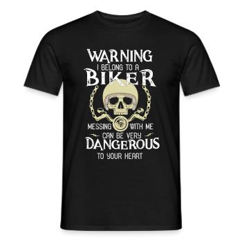 Biker - T-shirt homme - noir - Devant - AI Model Male 178 light (178cm)