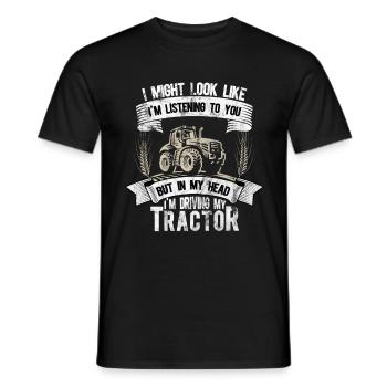 Bauer tracteur fermier - T-shirt homme - noir - Devant - AI Model Male 178 light (178cm)