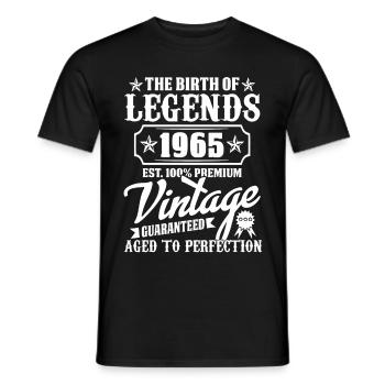 Die Geburt der Legenden 1965 Vintage Premium - Männer T-Shirt - Schwarz - Vorne - AI Model Male 178 light (178cm)