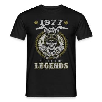 1977 The Birth Of Legends - Men's T-Shirt - black - Front - AI Model Male 178 light (178cm)