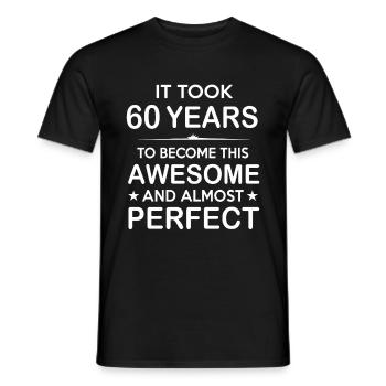 60 ans pour devenir ce génial 60e anniversaire 1961 - T-shirt homme - noir - Devant - AI Model Male 178 light (178cm)