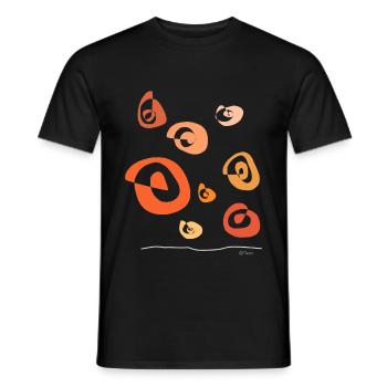 Conception abstraite de pneu de voiture tournant - T-shirt homme - noir - Devant - AI Model Male 178 light (178cm)