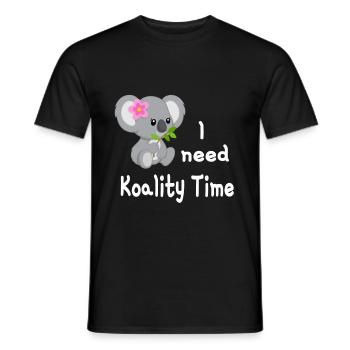 Koala needs Koality Time - Men's T-Shirt - black - Front - AI Model Male 178 light (178cm)